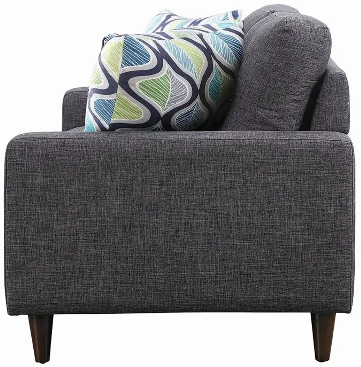 Coaster Watsonville Upholstered Track Arm Tufted Loveseat Grey