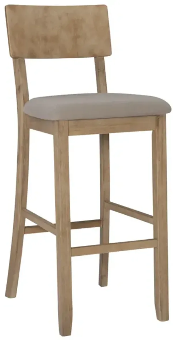 Linon 30 Inch Jordan Gray Wash Bar Stool