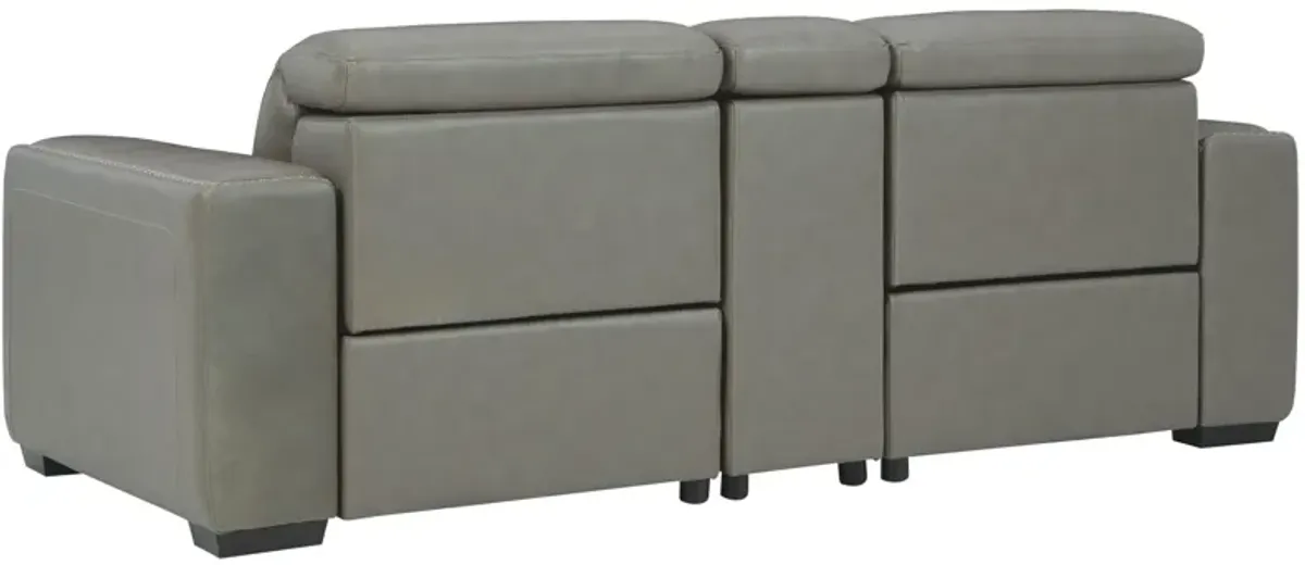 Ashley Correze 3-Piece Power Reclining Console Sectional Gray