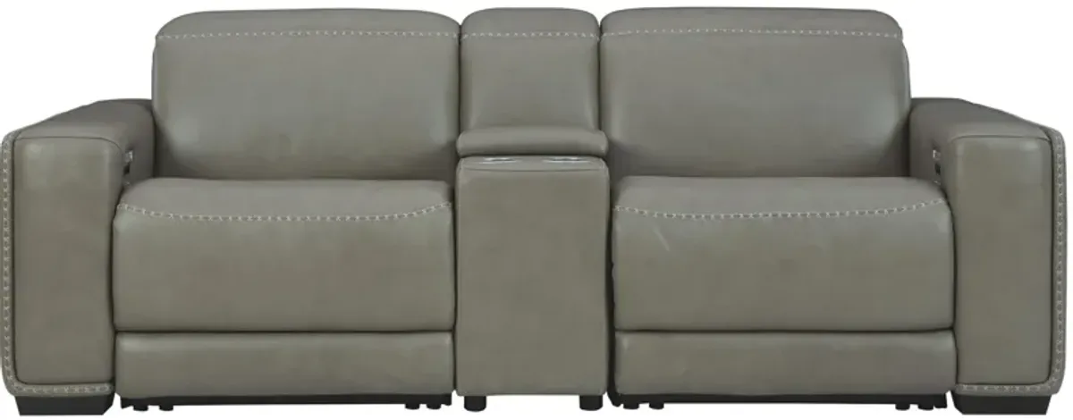 Ashley Correze 3-Piece Power Reclining Console Sectional Gray