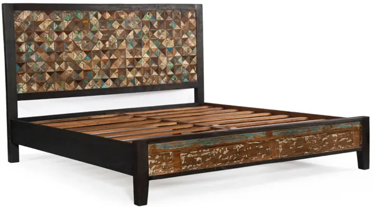 Home Trends Design Rio Carved Teak Wood King Bed