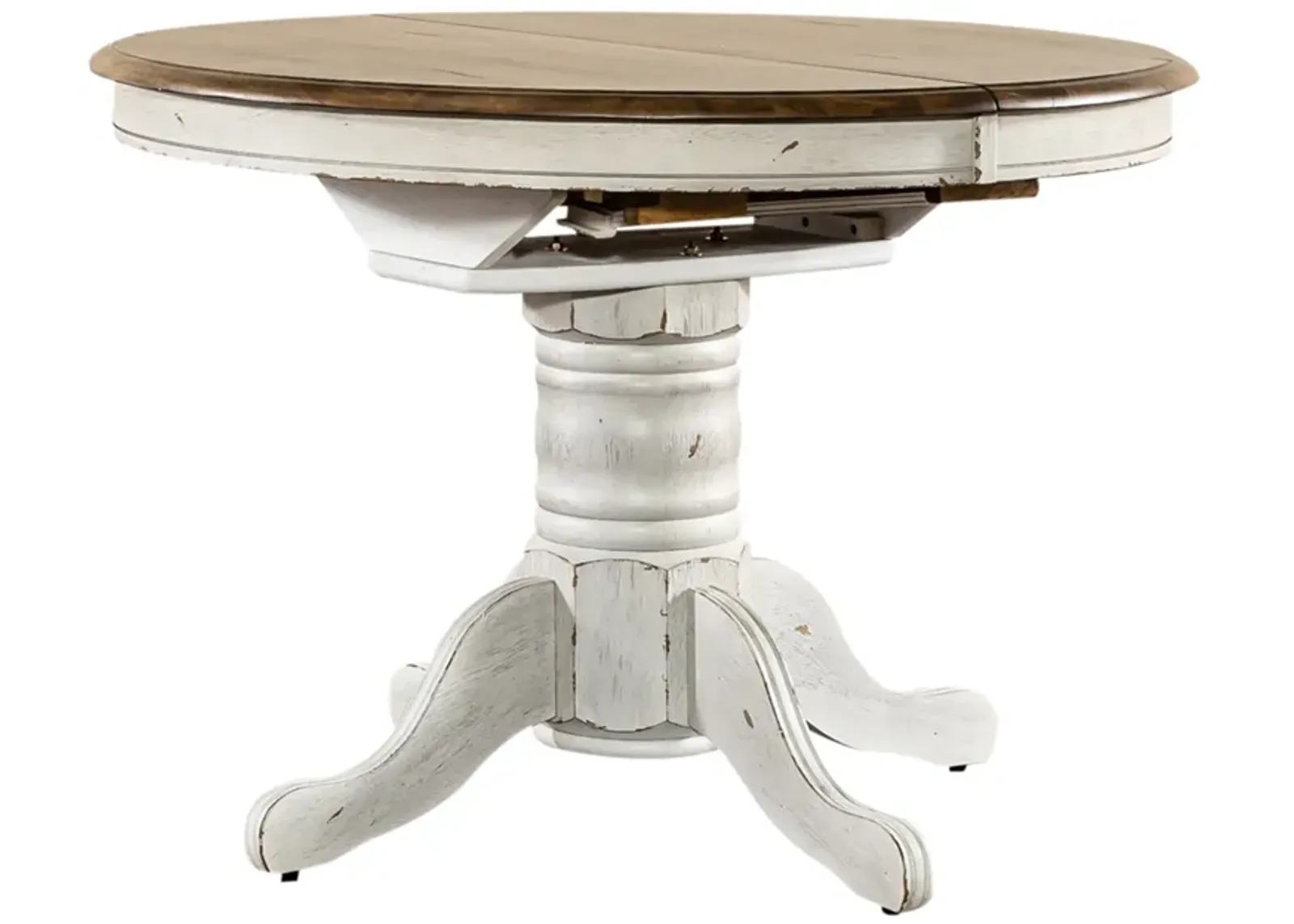 Liberty Furniture Carolina Crossing White Pedestal Casual Dining Table