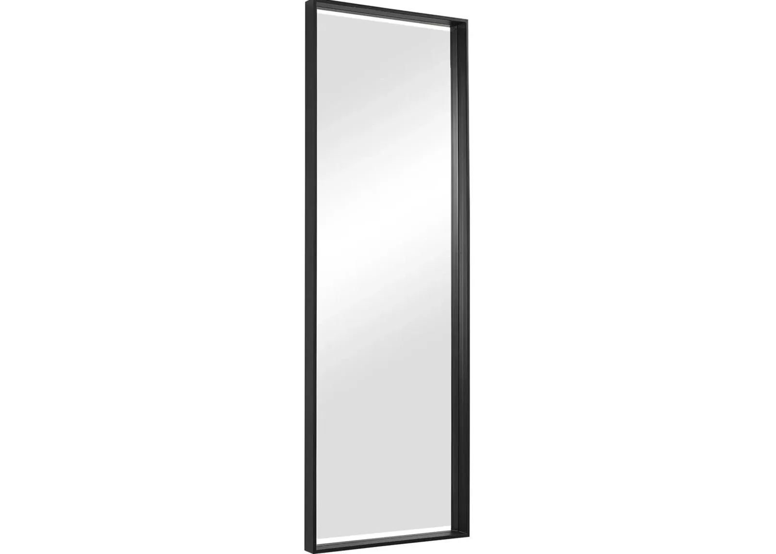 Uttermost Kahn Oversized Matte Black Rectangular Floor Mirror