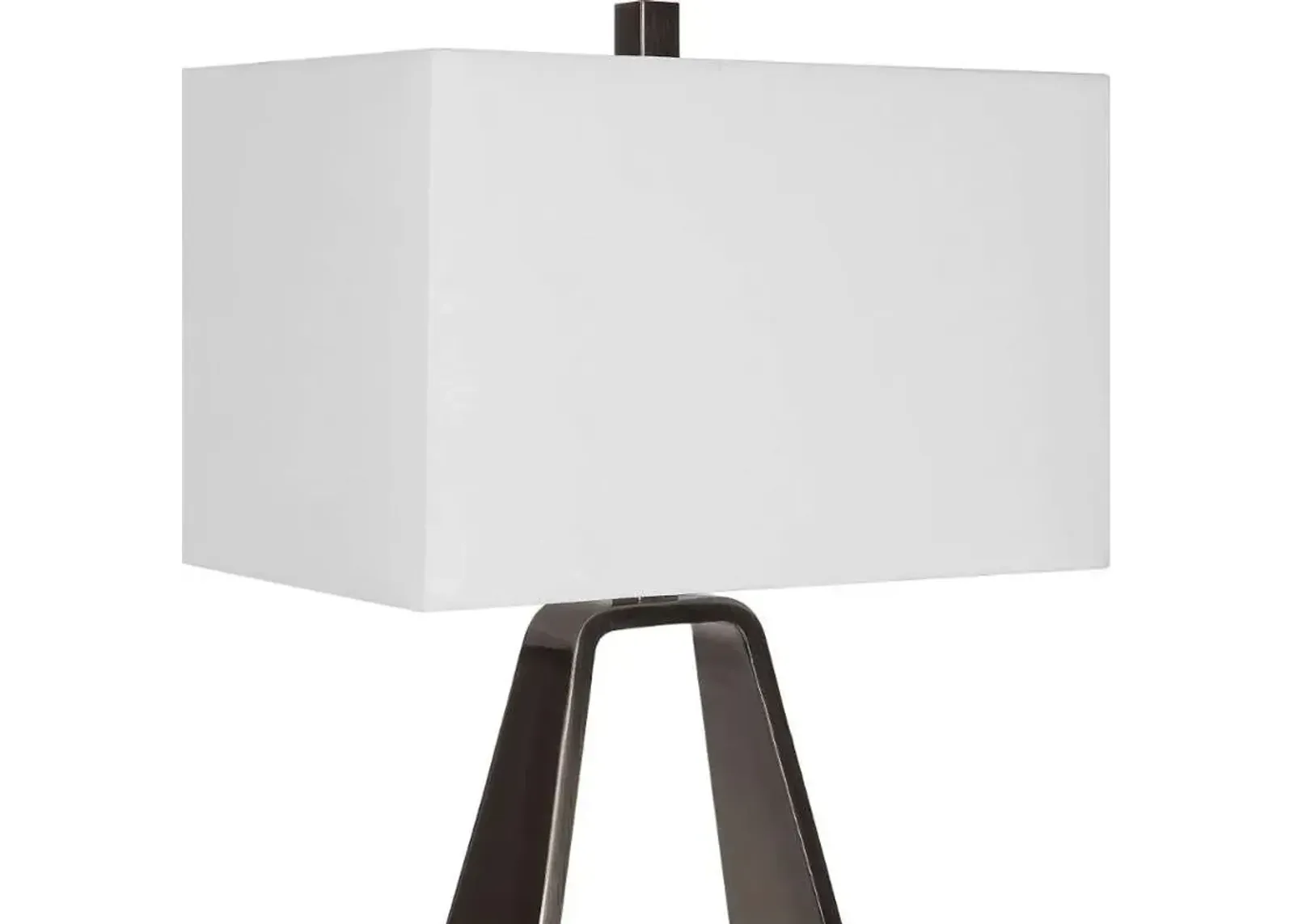 Uttermost Halo Nickel/White Open Table Lamp