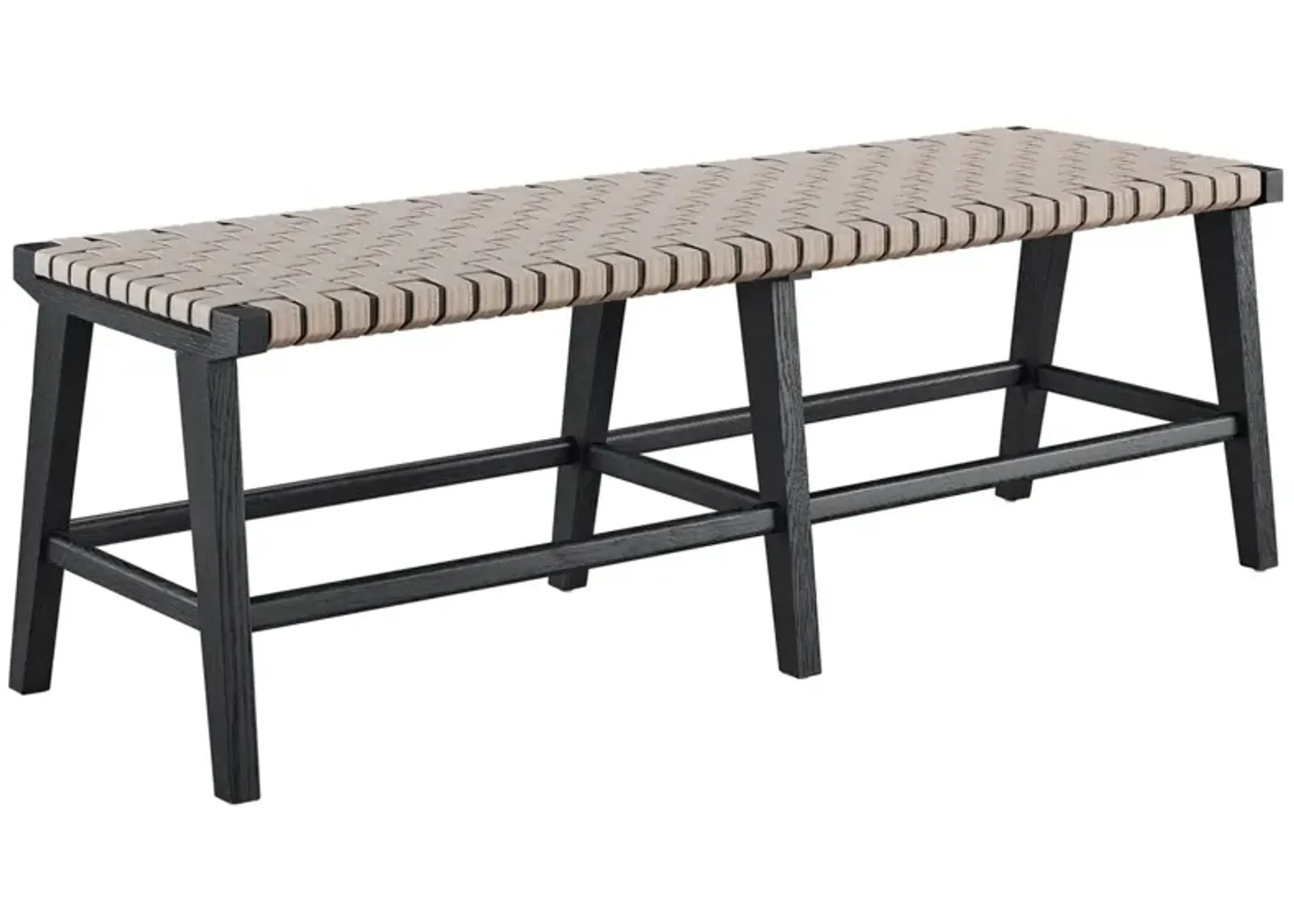 Universal Modern Farmhouse Harlyn Black/Light Gray Bench