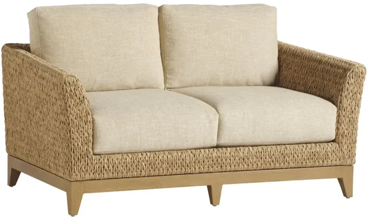 Tommy Bahama Outdoor by Lexington Los Altos Valley View Loveseat in Aged Patina/Plain Cushions