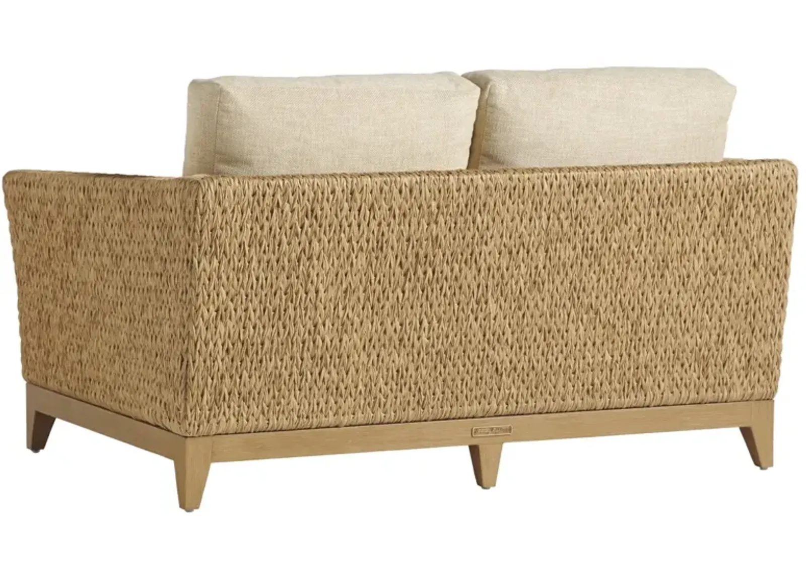 Tommy Bahama Loveseat in Aged Patina/Plain Cushions - Los Altos Valley View