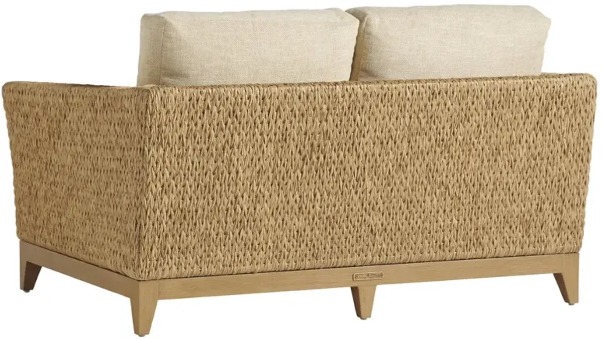 Tommy Bahama Outdoor by Lexington Los Altos Valley View Loveseat in Aged Patina/Plain Cushions