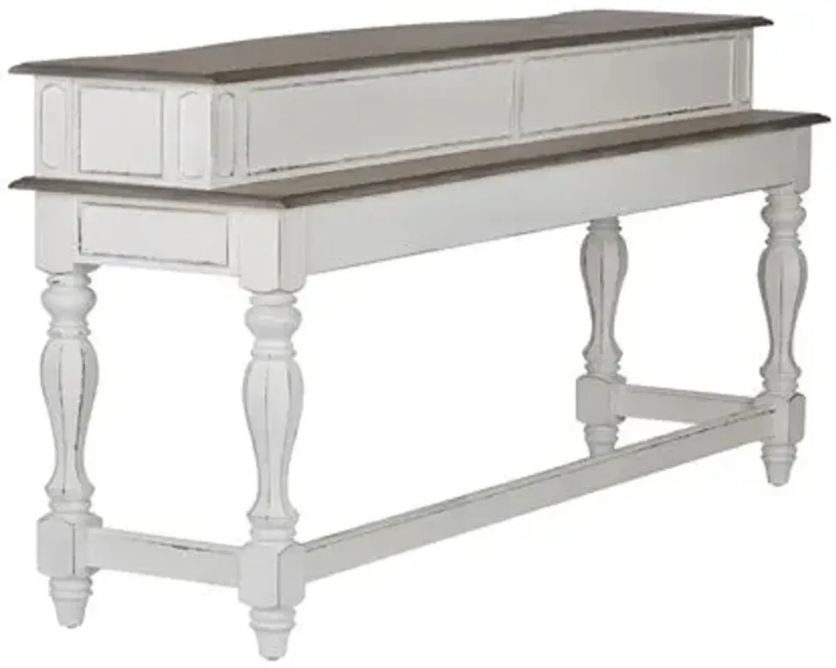 Liberty Furniture Magnolia Manor Antique White Console Bar Table