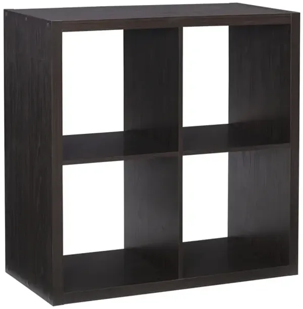 Linon Galli 4 Cubby Storage Cabinet Espresso