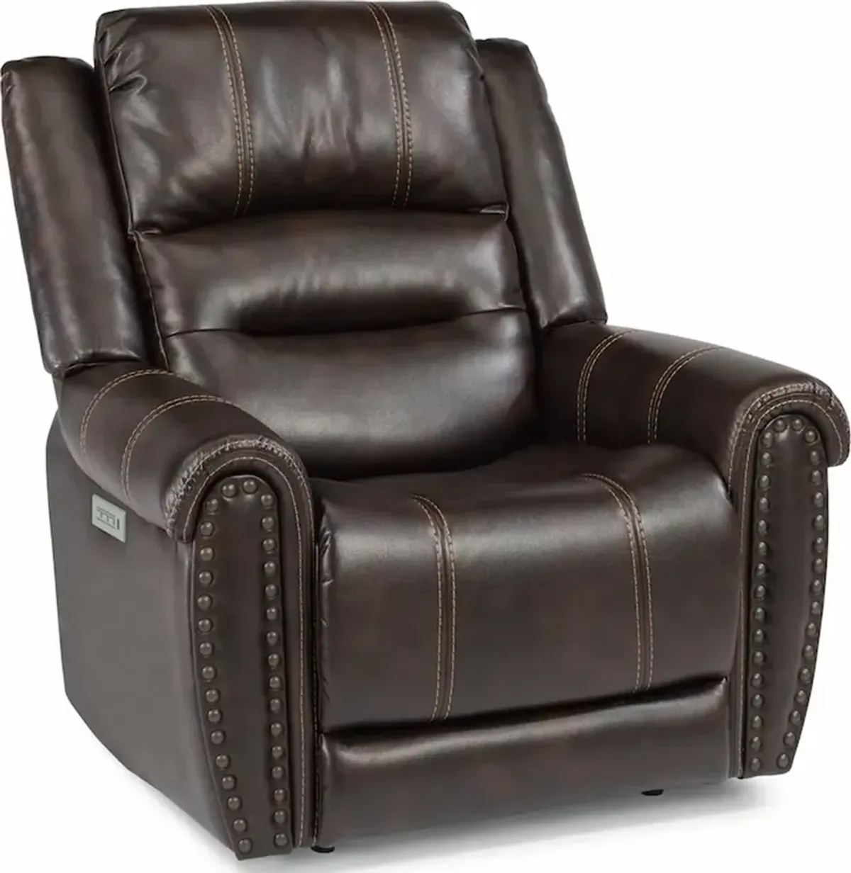 Flexsteel Oscar Brown Power Recliner with Power Headrest