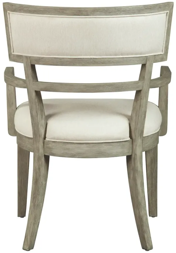 Hekman Dining Arm Chair Sandblasted Gray Finish Bedford Park