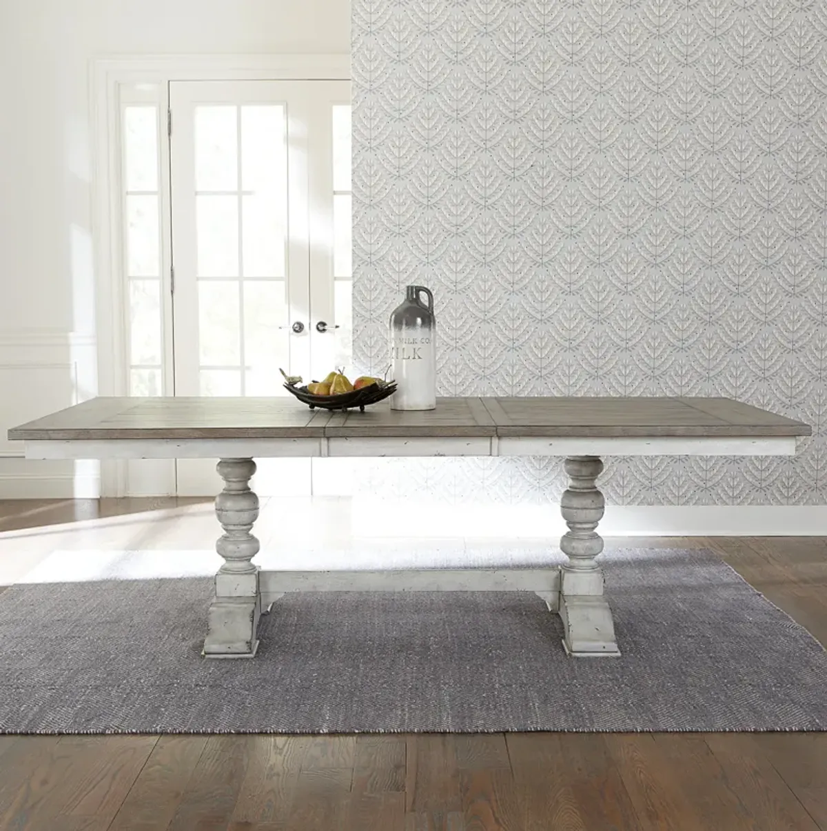 Liberty Furniture Whitney White Trestle Casual Dining Table