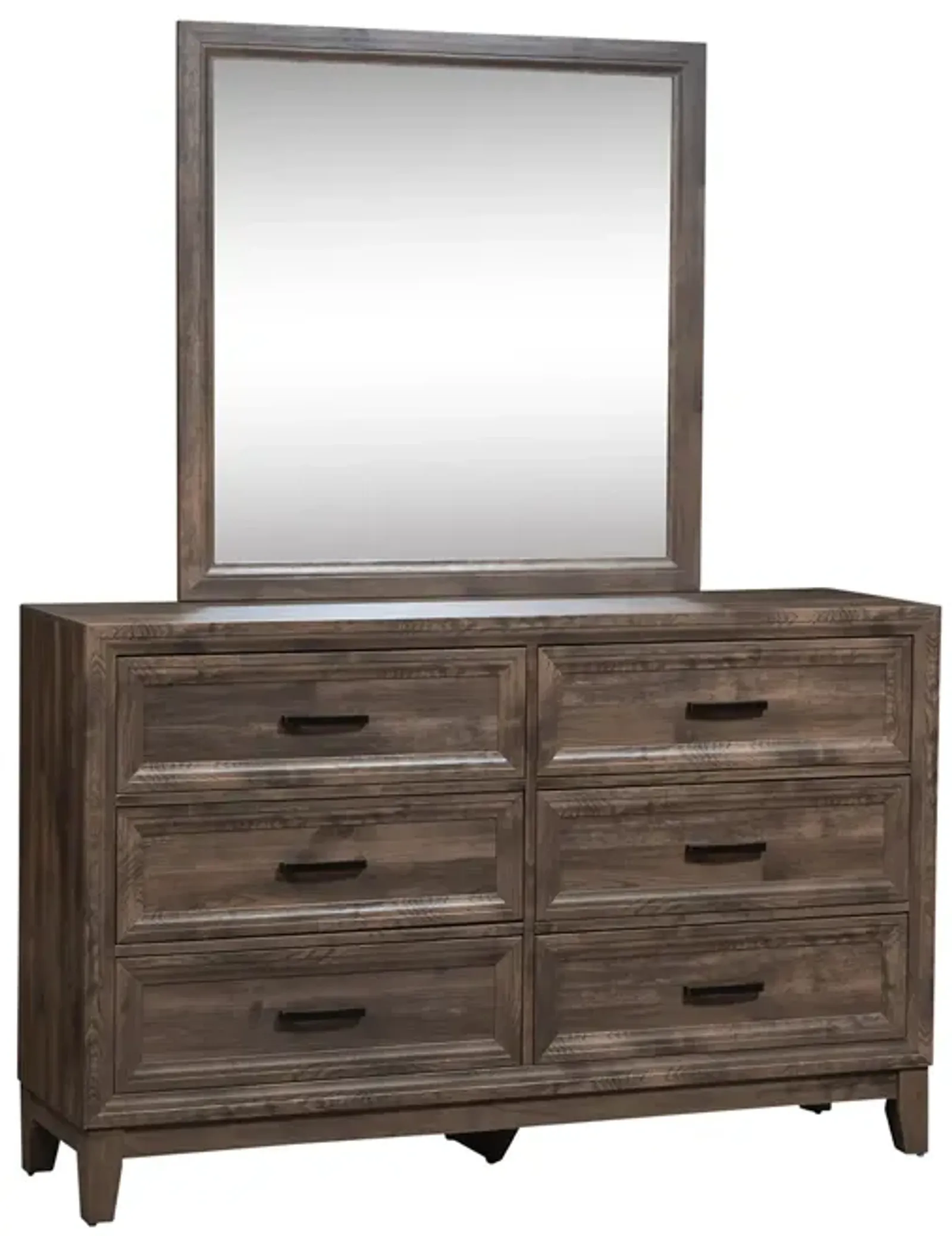 Liberty Furniture Complete King Bedroom Set Panel Bed, Dresser, Mirror & Nightstand Ridgecrest