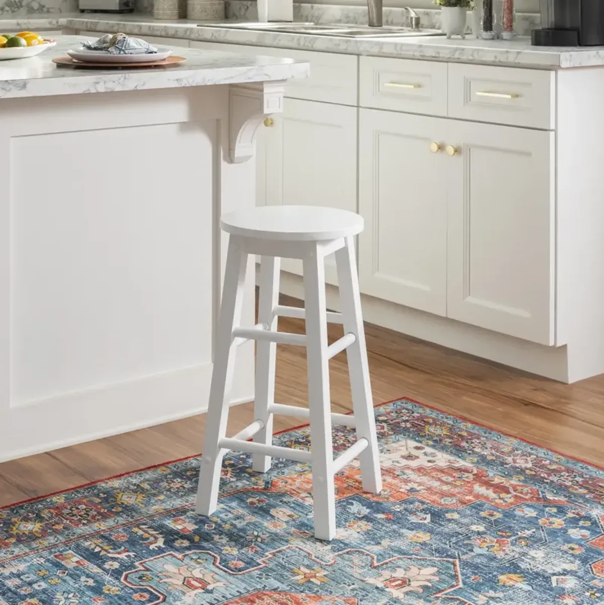 Linon 24 Inch Counter Stool White