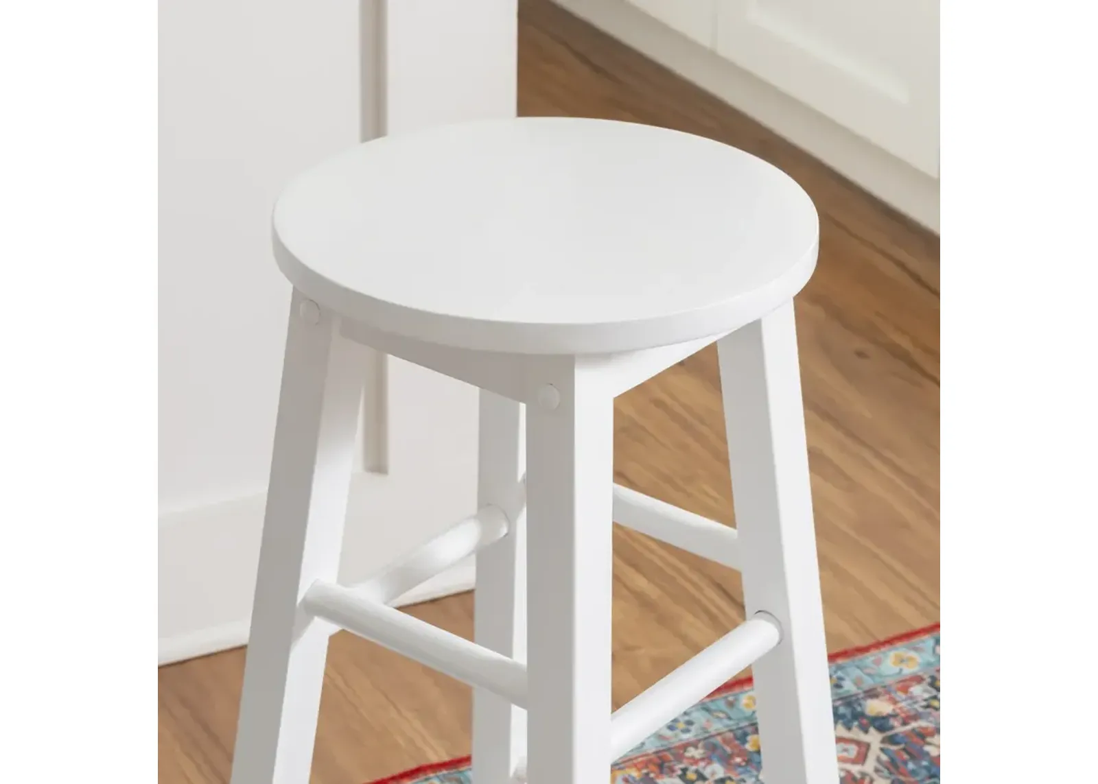 Linon 24 Inch Counter Stool White