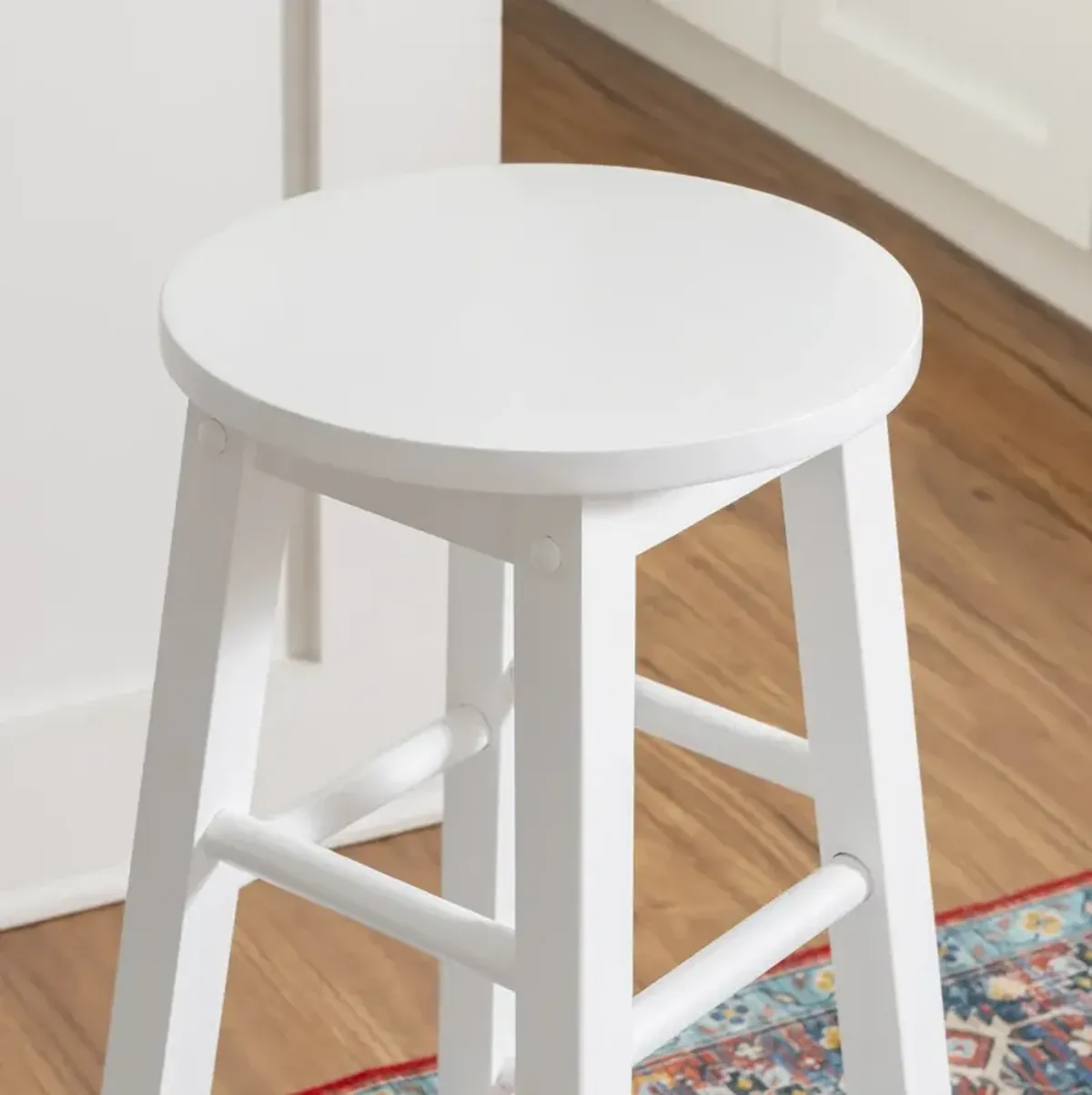 Linon 24 Inch Counter Stool White