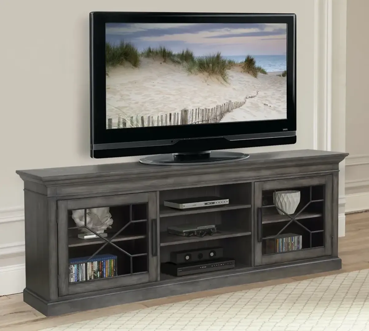 Parker House Sundance 92 Smoke Grey Media Entertainment TV Stand