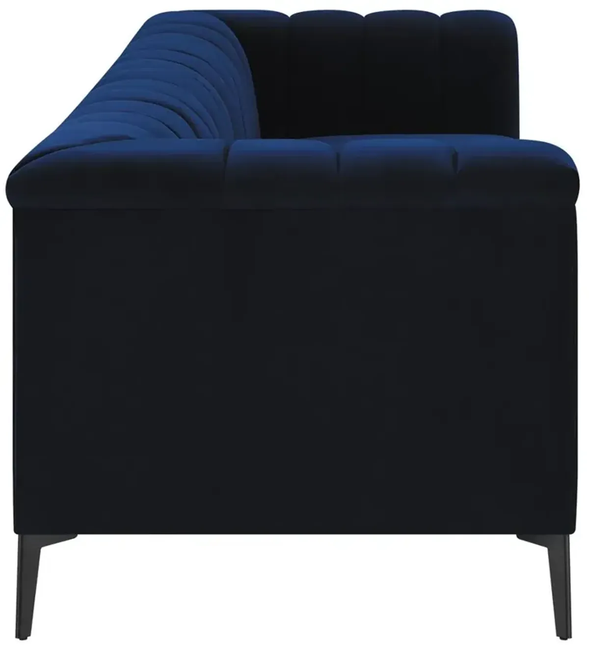 Coaster Chalet Upholstered Tuxedo Arm Tufted Sofa Blue