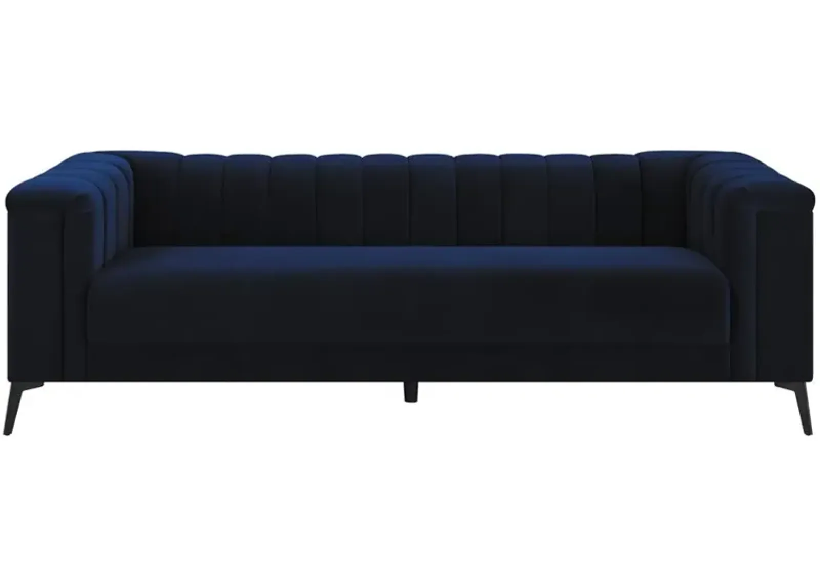 Coaster Chalet Upholstered Tuxedo Arm Tufted Sofa Blue