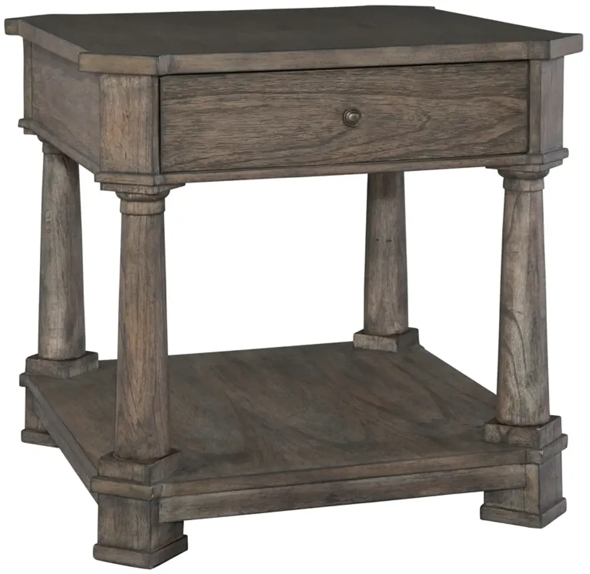 Hekman Rectangular Solid Wood Drawer End Table Lincoln Park