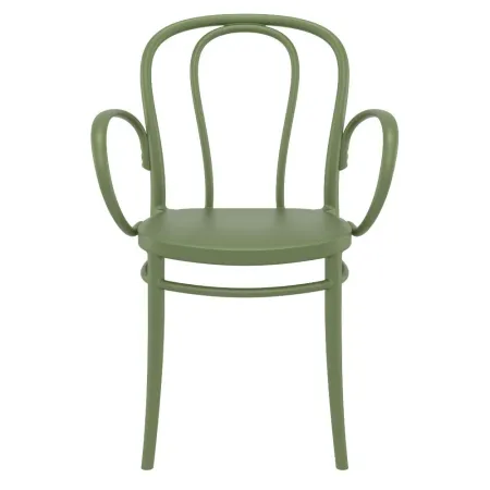 VICTOR XL RESIN OUTDOOR ARM CHAIR OLIVE GREEN