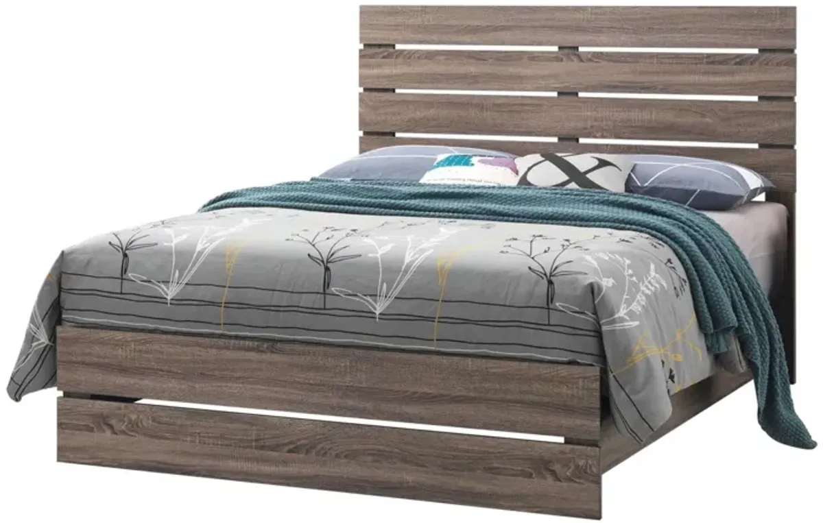 Coaster Brantford Wood King Panel Bed Barrel Oak