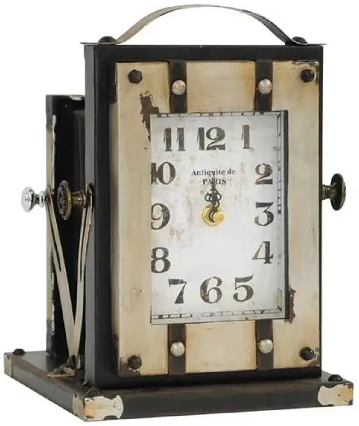 Crestview Time Flash Black Furniture Clock