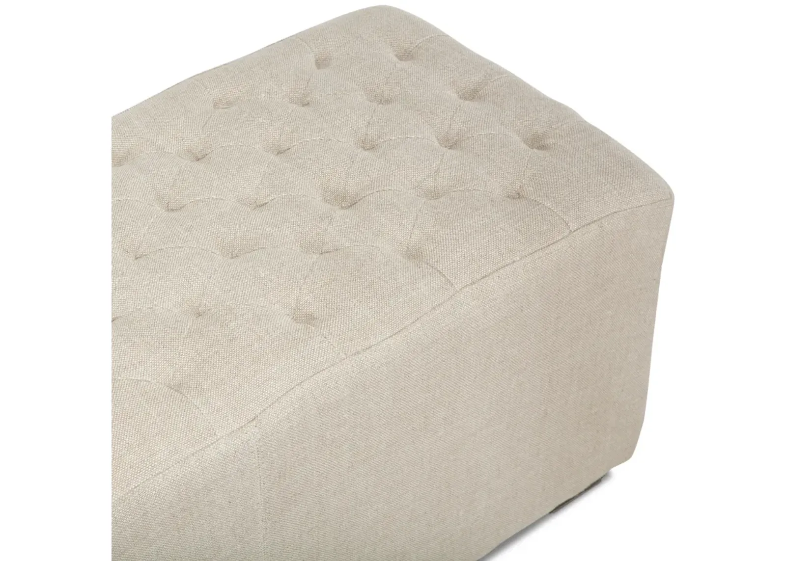 GROSVENOR 58-INCH BEIGE UPHOLSTERED BENCH