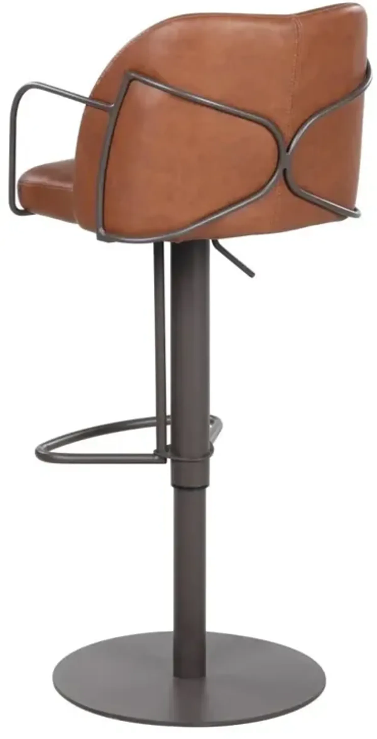 Chintaly Brown Modern Pneumatic-Adjustable Stool