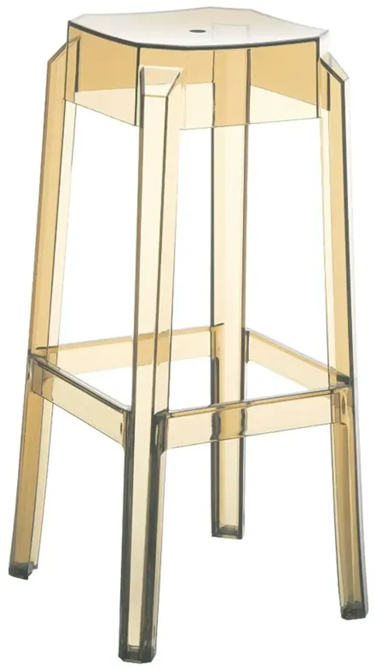 Compamia Fox Polycarbonate Bar Stool Transparent Amber