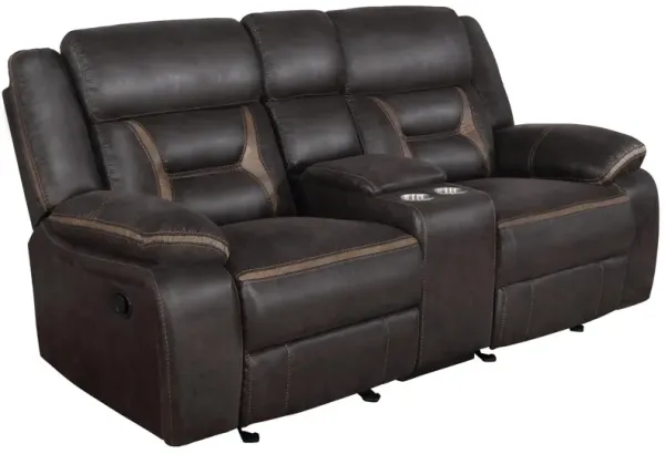 Coaster Greer Upholstered Motion Reclining Loveseat Brown