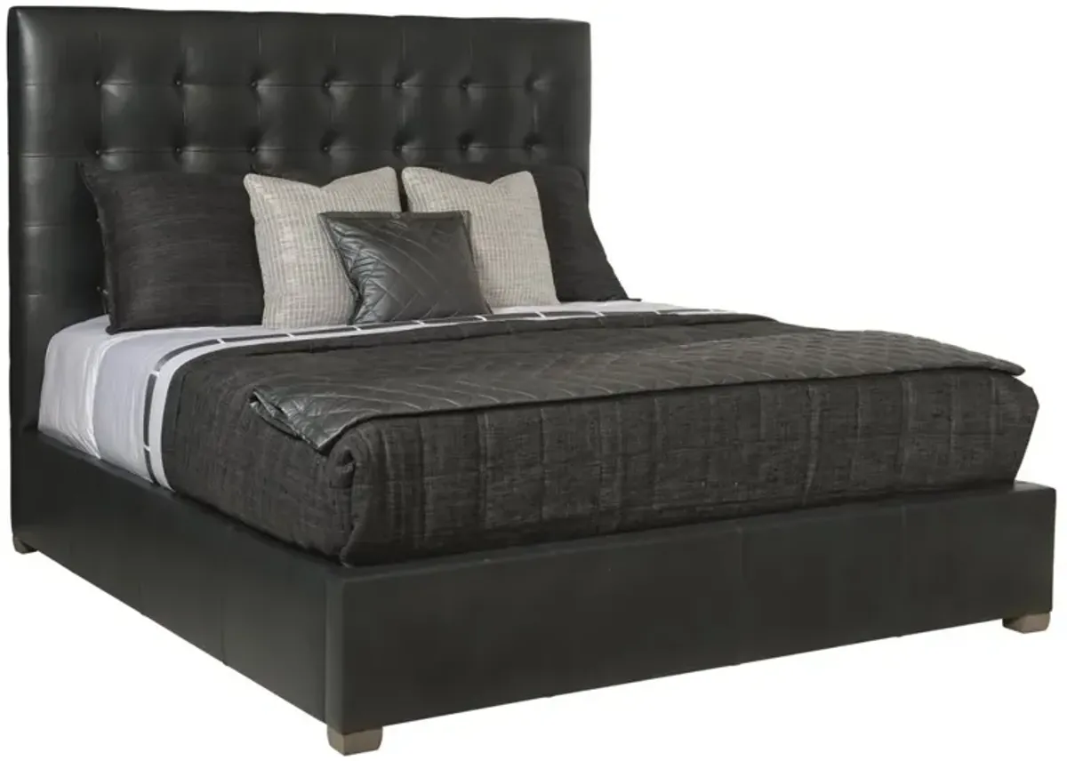 AVERY LEATHER TALL PANEL BED KING