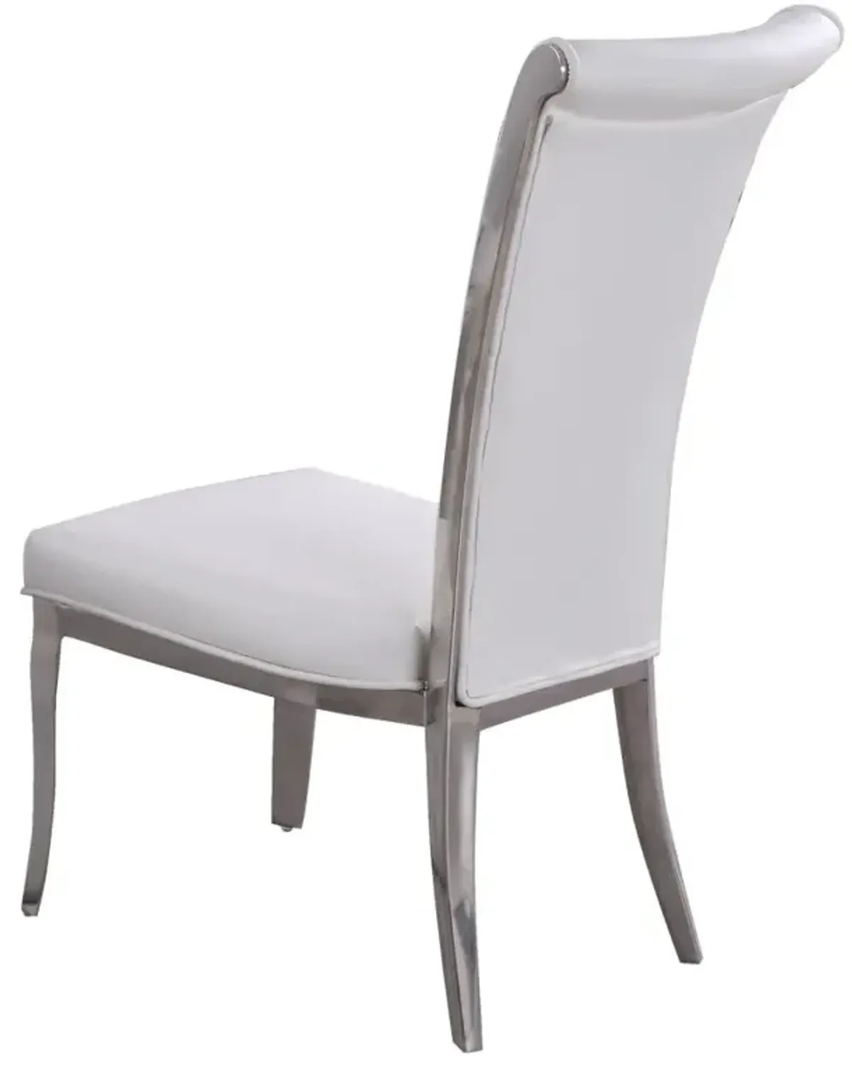 Chintaly Joy White Contemporary High-Back Side Chair