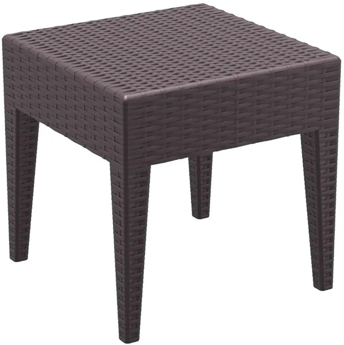 Compamia Miami Square Resin Side Table Brown