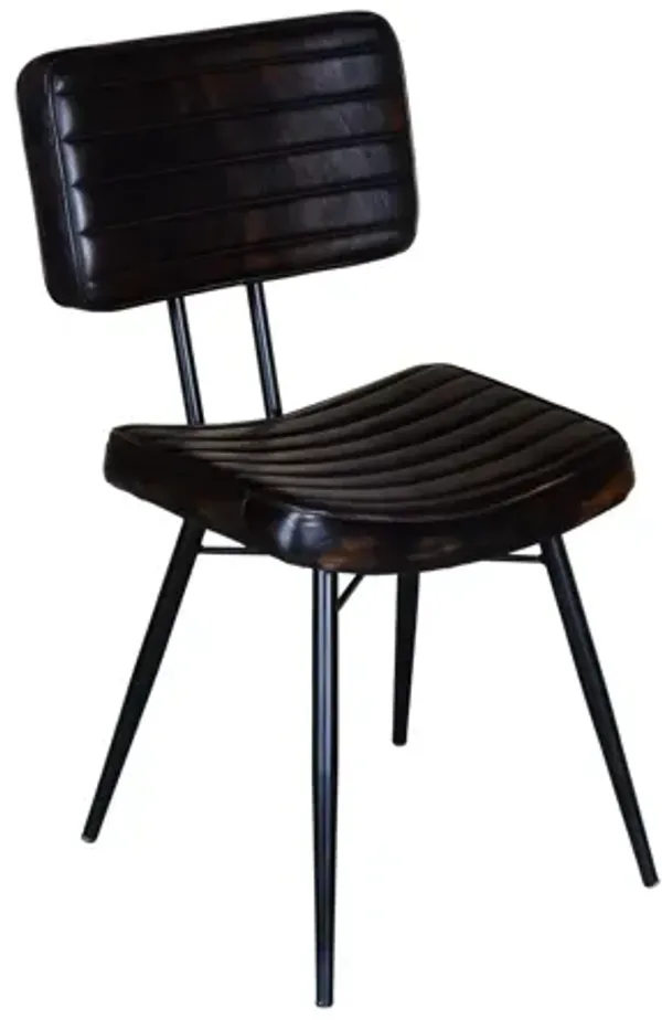 Coaster Misty Leather Upholstered Dining Chair Espresso