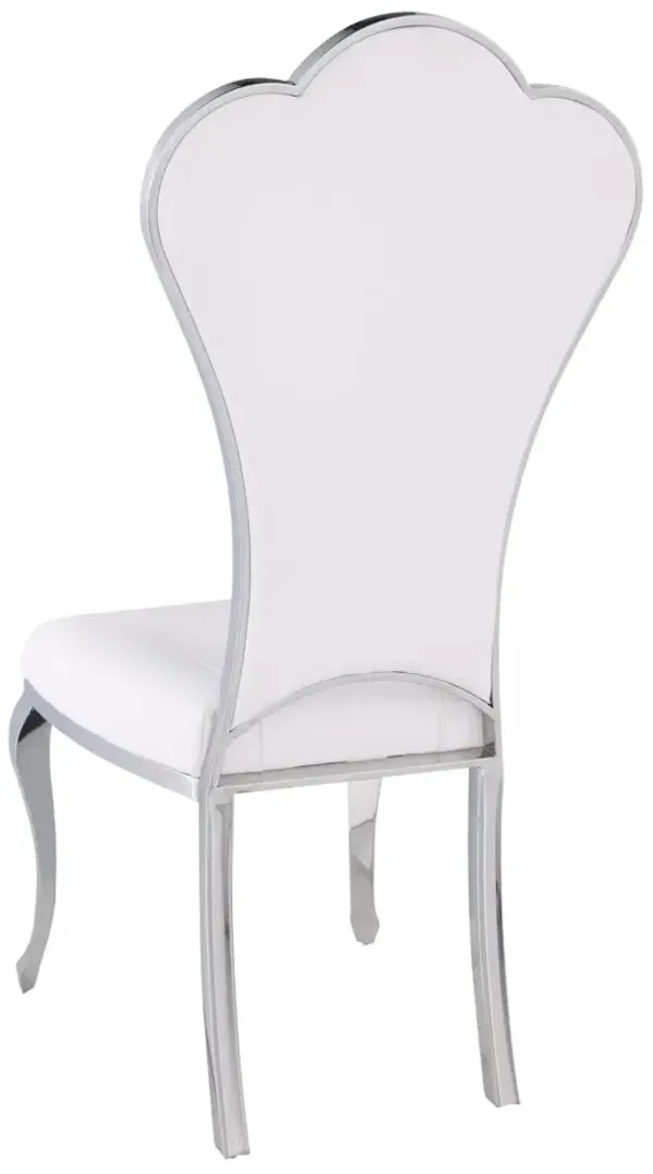Chintaly Raegan White Shell-Back Side Chair