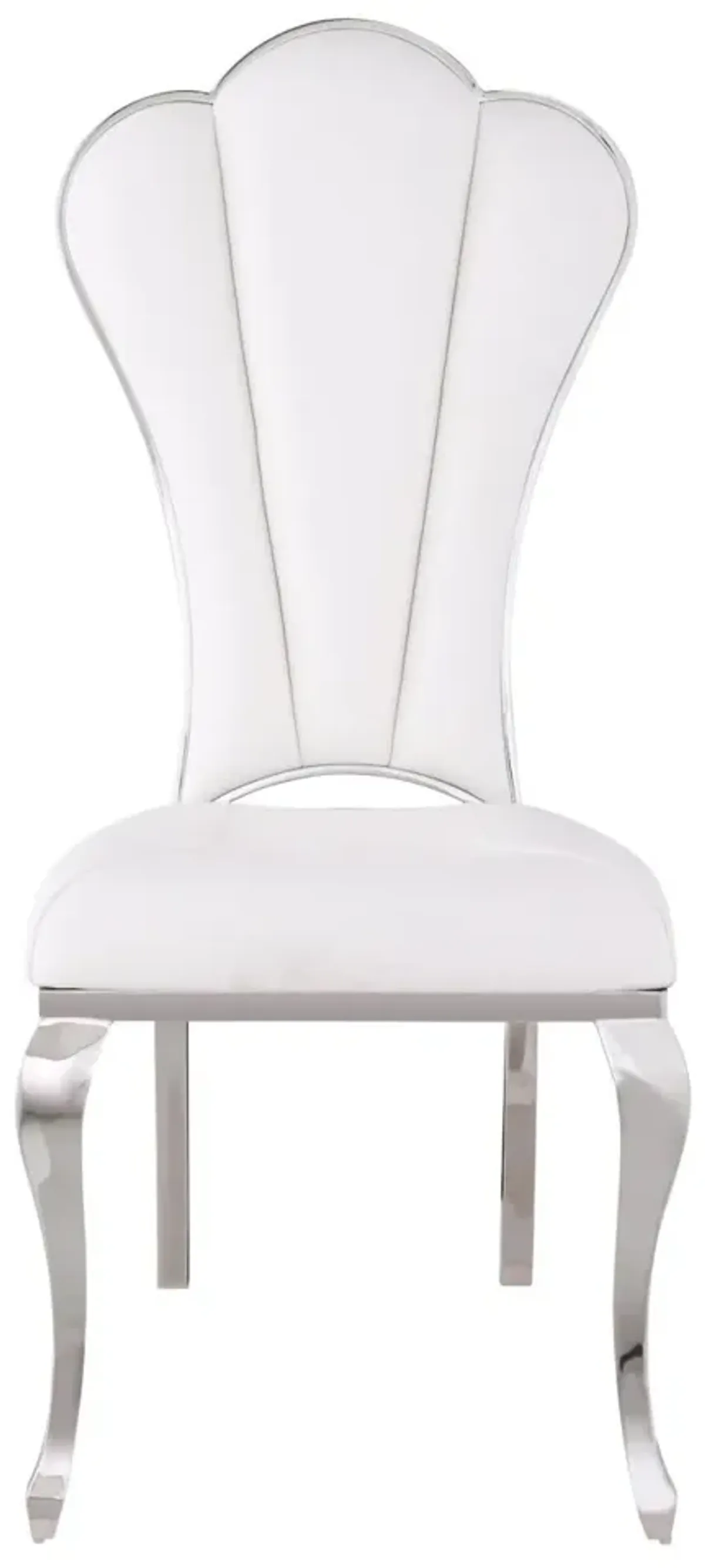 Chintaly Raegan White Shell-Back Side Chair