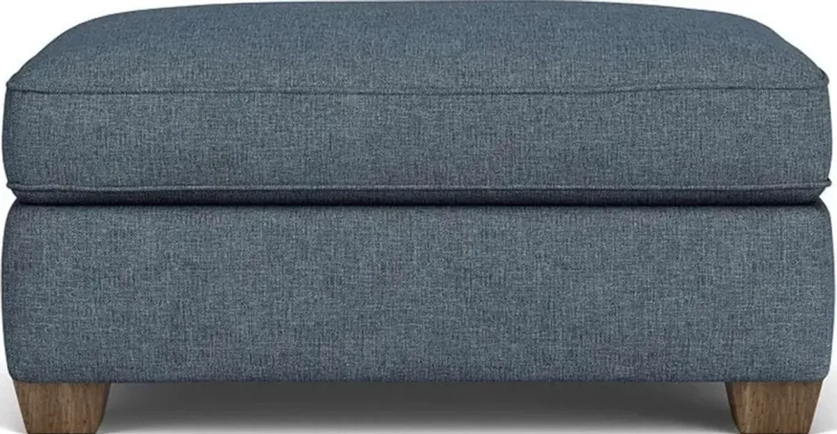 Flexsteel South Haven Blue Dusk Cocktail Ottoman