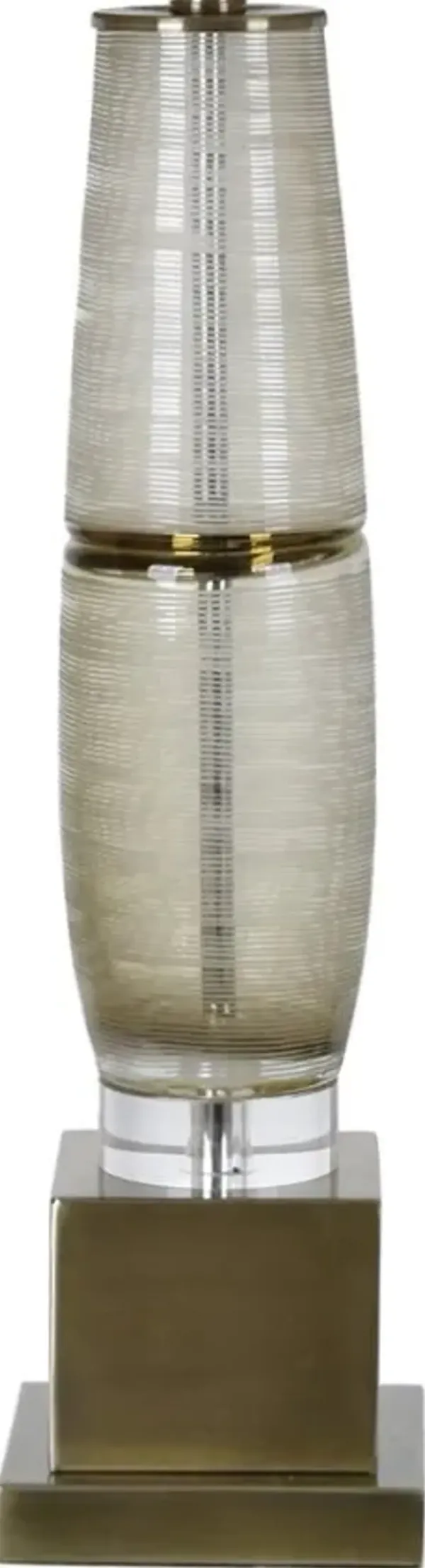 Crestview Lowery Antique Glass/Brass Table Lamp