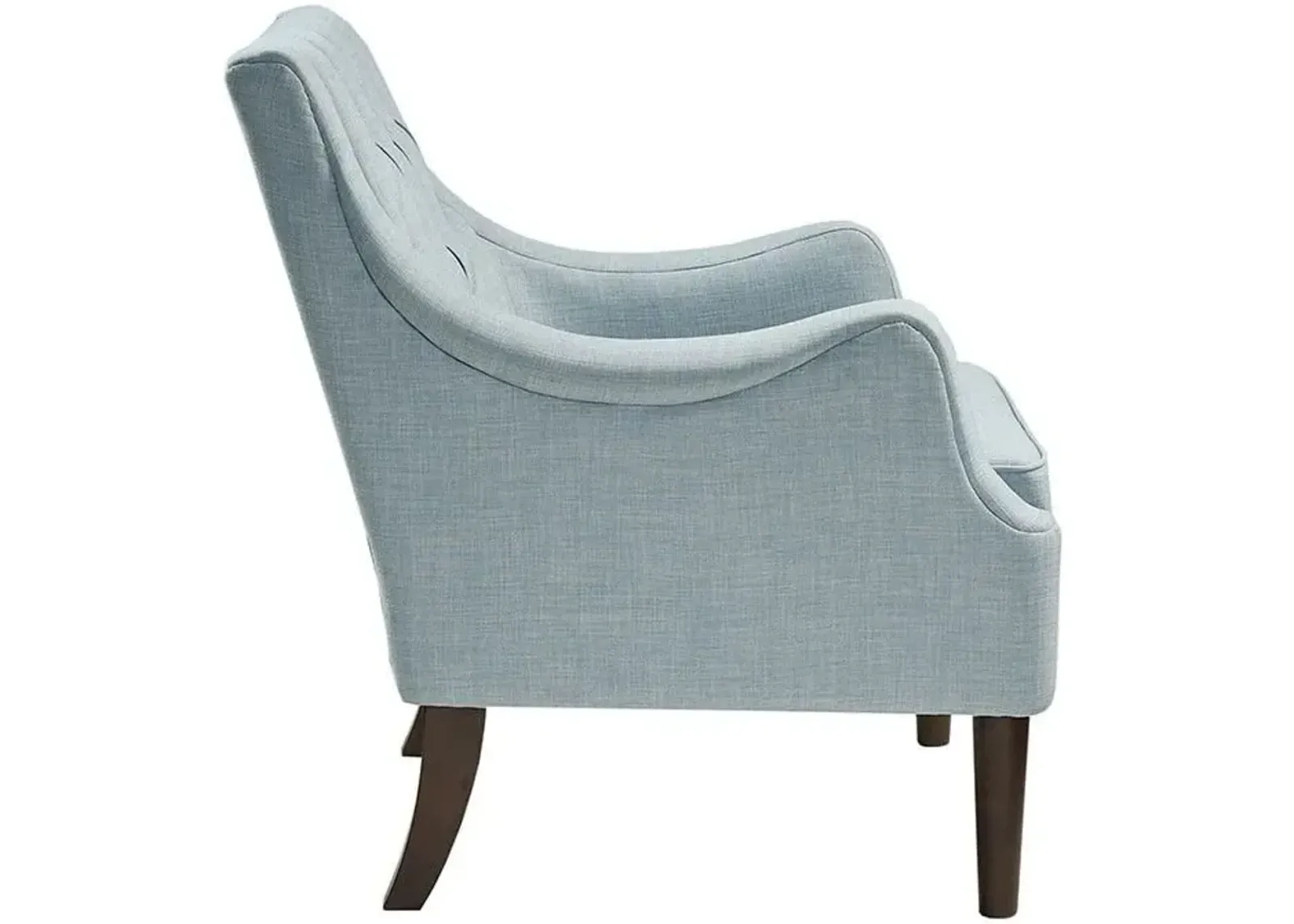 Olliix Madison Park Dusty Blue Qwen Button Tufted Accent Chair