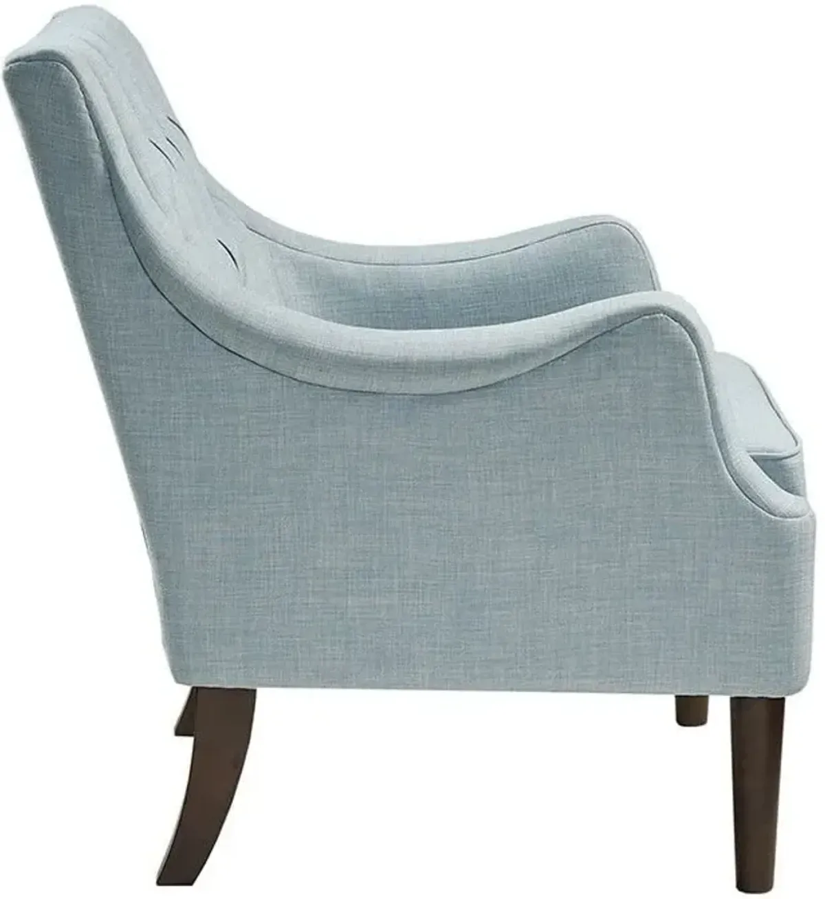 Olliix Madison Park Dusty Blue Qwen Button Tufted Accent Chair