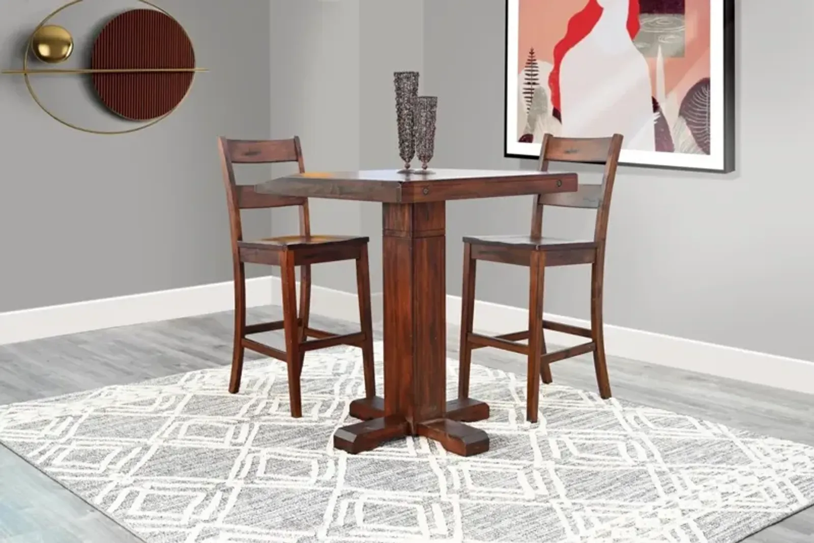 Sunny Designs Tuscany Vintage Mocha Pub Table