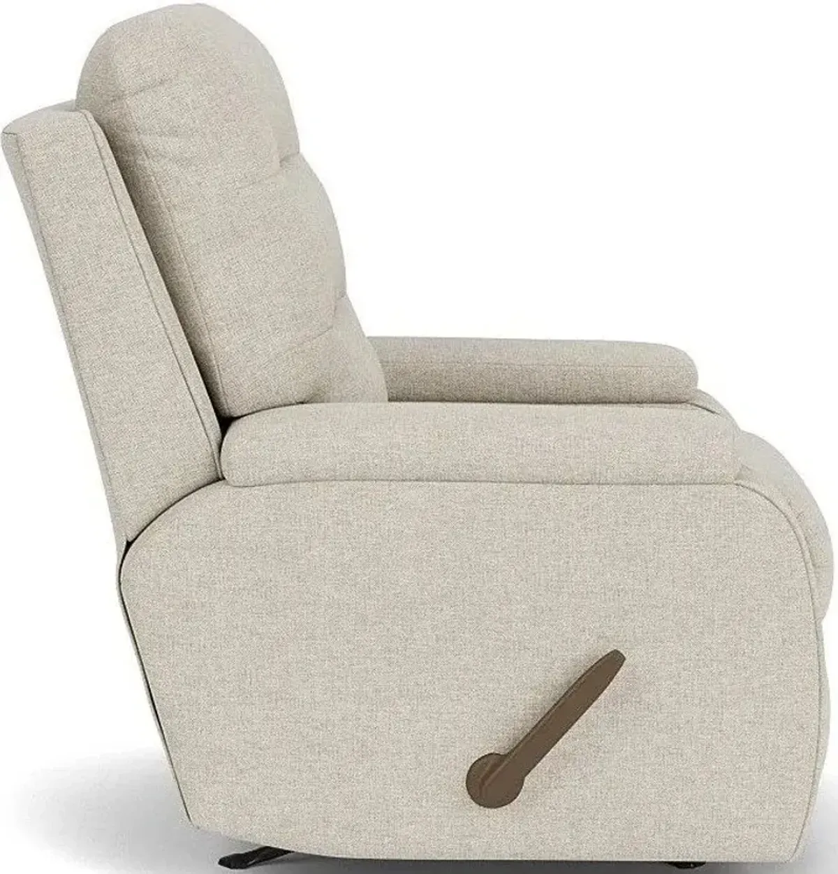 Flexsteel Kerrie White Vanilla Rocking Manual Recliner