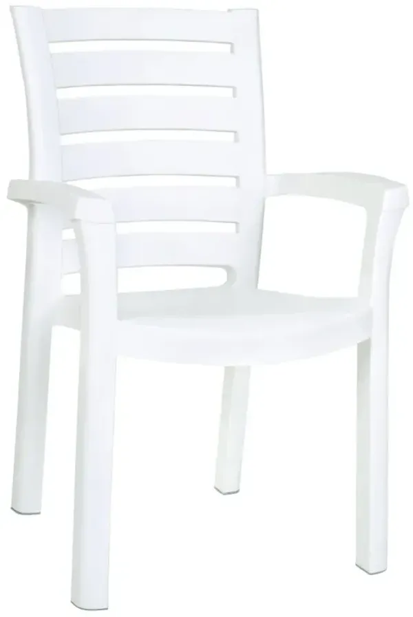 Compamia Marina Resin Dining Arm Chair White