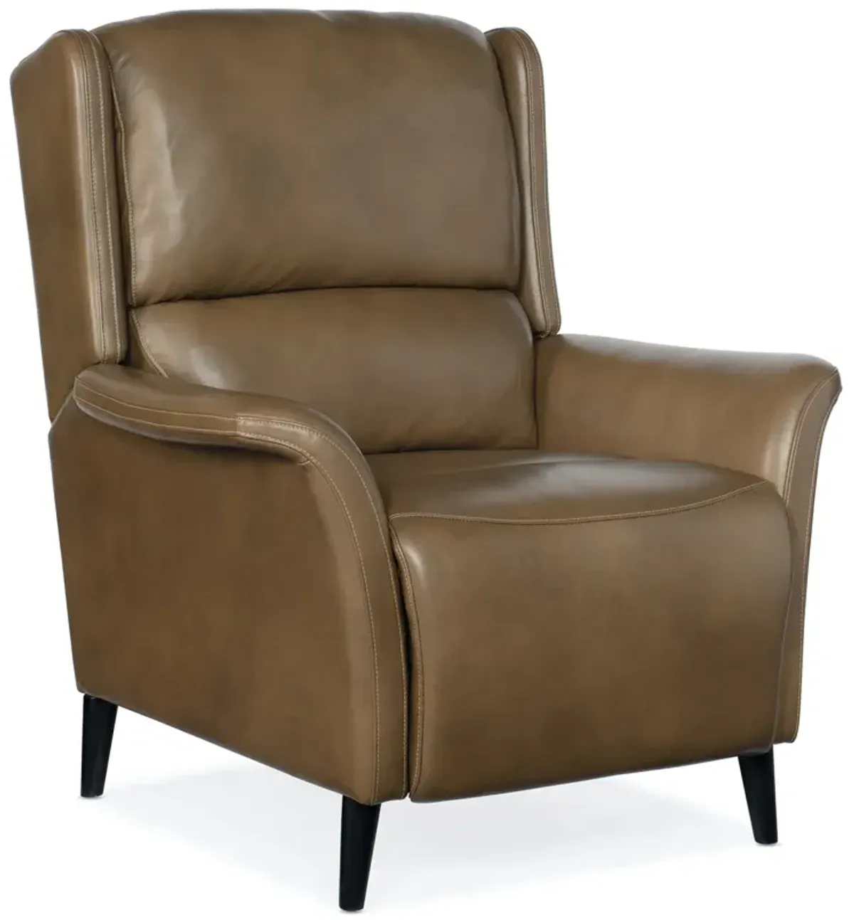 Hooker Furniture Deacon Rogue Walnut Leather Power Recliner Chair with Power Headrest