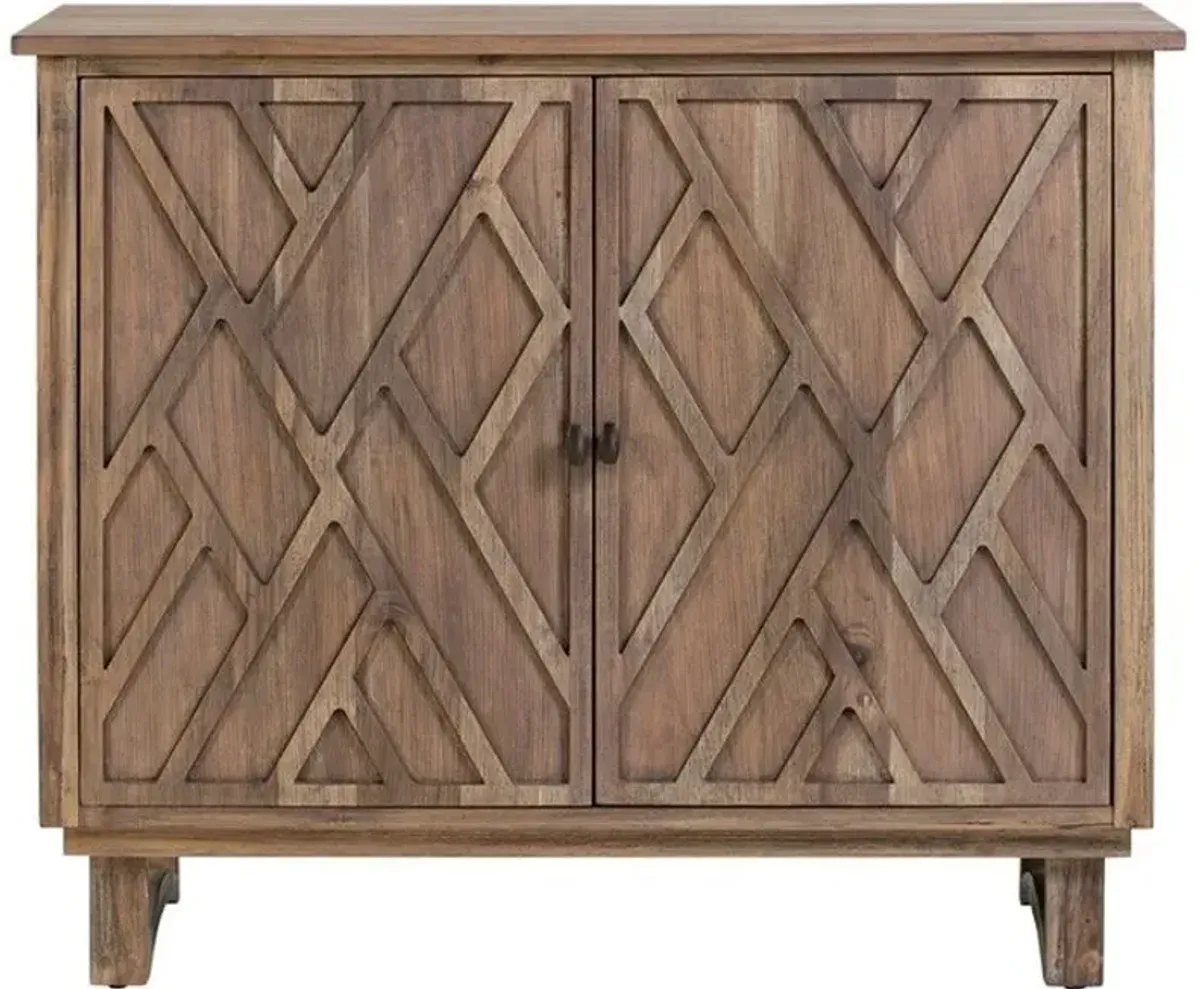 Crestview Hawthorne Estate Pine Chippendale Fretwork Cabinet