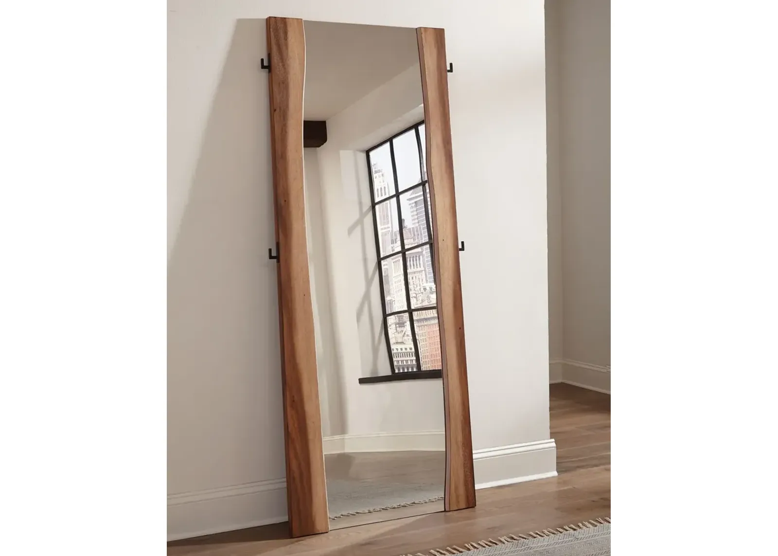 Coaster Winslow 31 X 76 Inch Standing Floor Mirror Smokey Walnut