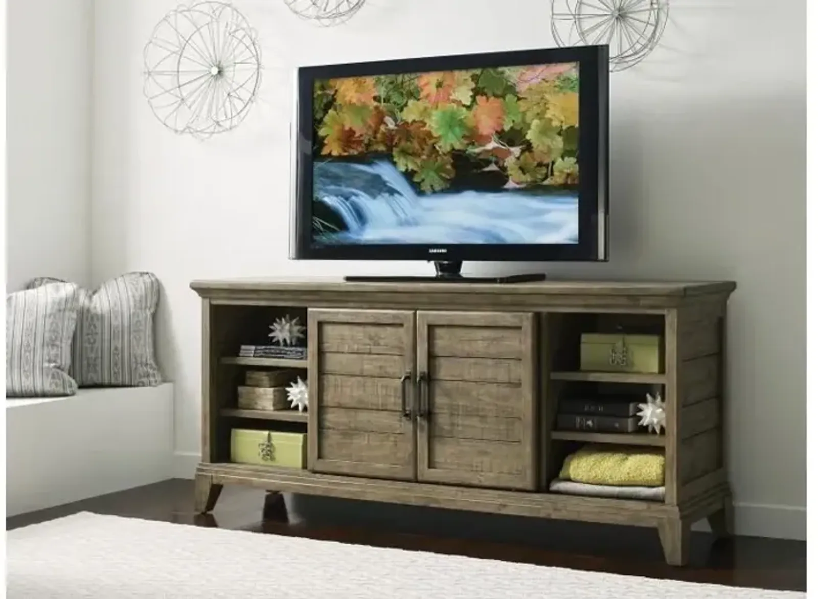 Kincaid Plank Road Arden Entertainment Console in Stone