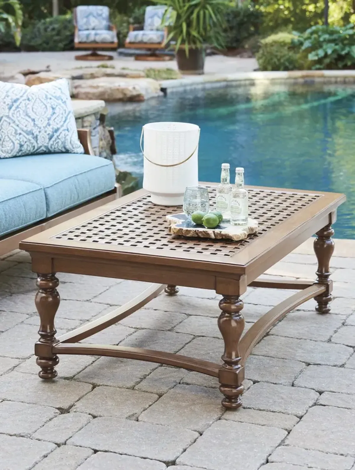 Tommy Bahama Outdoor by Lexington Harbor Isle Rectangular Cocktail Coffee Table